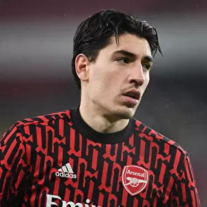 Arsenal's Hector Bellerin Prepares for Crystal Palace Clash in Empty Emirates Stadium (Arsenal v Crystal Palace, 2021)