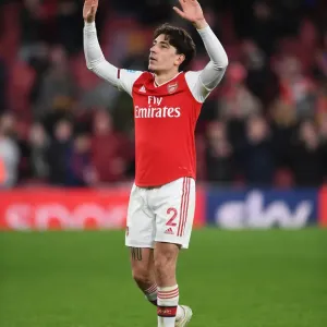 Arsenal's Hector Bellerin Reacts After Arsenal v Newcastle United, Premier League 2019-2020 Arsenal's Hector Bellerin Reacts After Arsenal v Newcastle United, Premier League 2019-2020
