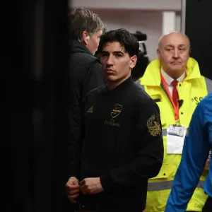 Arsenal's Hector Bellerin in the Tunnel Before FA Cup Fourth Round Clash Against AFC Bournemouth