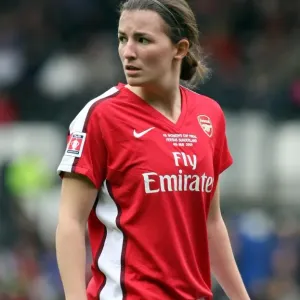 Arsenal's Helen Lander Celebrates FA Cup Victory Over Sunderland WFC