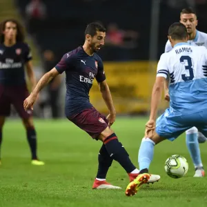 Arsenal's Henrikh Mkhitaryan in Action against SS Lazio during Pre-Season Friendly in Stockholm, 2018 Arsenal's Henrikh Mkhitaryan in Action against SS Lazio during Pre-Season Friendly in Stockholm, 2018