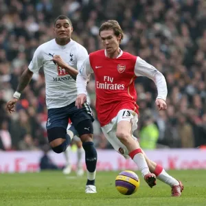 Arsenal's Hleb vs. Boateng: A Battle in the 2007-08 Barclays Premier League Clash at Emirates Stadium (2:1 in Favor of Arsenal) Arsenal's Hleb vs. Boateng: A Battle in the 2007-08 Barclays Premier League Clash at Emirates Stadium (2:1 in Favor of Arsenal)