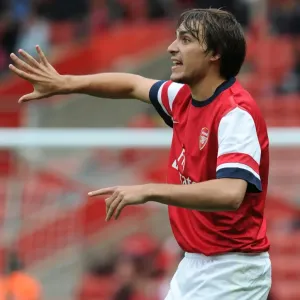 Arsenal's Ignasi Miquel Scores the Winning Goal Against Anderlecht in The Markus Liebherr Memorial Cup