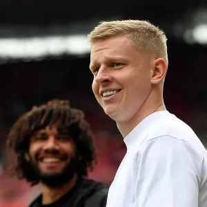 Arsenal's Injured Zinchenko: Pre-Match Scene at Emirates Stadium (Arsenal v Brighton & Hove Albion, 2022-23)