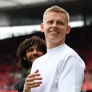 Arsenal's Injured Zinchenko Prior to Arsenal v Brighton & Hove Albion, Premier League 2022-23