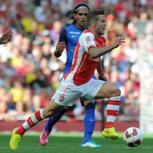 Arsenal's Jack Wilshere in Action against AS Monaco during the 2014-15 Emirates Cup
