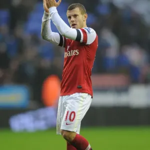 Arsenal's Jack Wilshere Applauding Fans after Wigan Victory (2012-13)