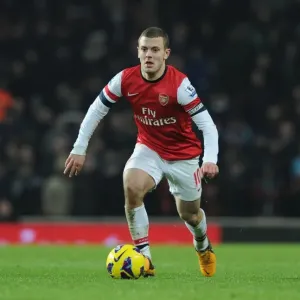 Arsenal's Jack Wilshere Battles for Possession against West Ham, Premier League 2012-13