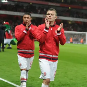 Arsenal's Jack Wilshere Celebrates After Arsenal v Wigan Athletic, Premier League 2012-13