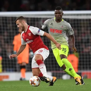 Arsenal's Jack Wilshere Clashes with Jhon Cordoba in Europa League Showdown