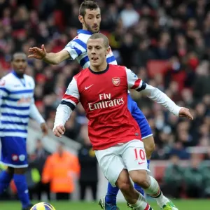 Arsenal's Jack Wilshere Clashes with Queens Park Rangers Esteban Granero (2012-13)