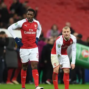 Arsenal's Jack Wilshere and Danny Welbeck Celebrate Carabao Cup Final Victory over Manchester City Arsenal's Jack Wilshere and Danny Welbeck Celebrate Carabao Cup Final Victory over Manchester City