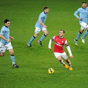Arsenal's Jack Wilshere Faces Manchester City's Midfield Trio: Gareth Barry, James Milner, Javi Garcia