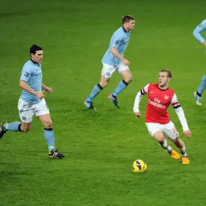 Arsenal's Jack Wilshere Faces Manchester City's Midfield Trio: Gareth Barry, James Milner, Javi Garcia Arsenal's Jack Wilshere Faces Manchester City's Midfield Trio: Gareth Barry, James Milner, Javi Garcia
