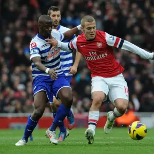 Arsenal's Jack Wilshere Faces Off Against QPR's Samba Diakite (2012-13)