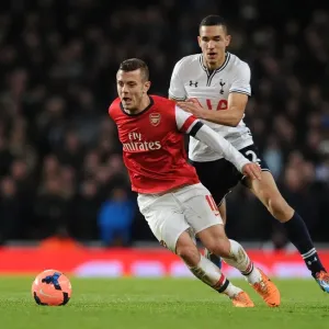 Arsenal's Jack Wilshere Overpowers Bentaleb in FA Cup Battle: Arsenal vs. Tottenham 2013-14 Arsenal's Jack Wilshere Overpowers Bentaleb in FA Cup Battle: Arsenal vs. Tottenham 2013-14