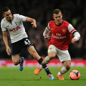 Arsenal's Jack Wilshere Overpowers Tottenham's Bentaleb in FA Cup Battle Arsenal's Jack Wilshere Overpowers Tottenham's Bentaleb in FA Cup Battle