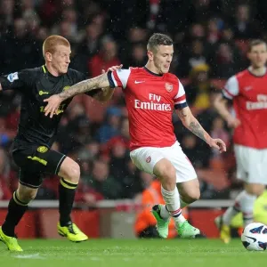 Arsenal's Jack Wilshere Scores in 4-1 Victory over Wigan Athletic, Barclays Premier League, Emirates Stadium, May 14, 2013