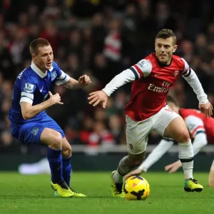 Arsenal's Jack Wilshere vs Everton's James McCarthy Print