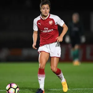 Arsenal's Jemma Rose in Action against Everton Ladies during Pre-Season Friendly
