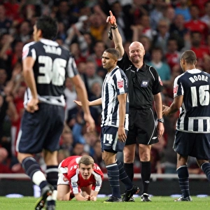 Arsenal's Jerome Thomas Red-Carded by Referee in Carling Cup Clash Against West Bromwich Albion