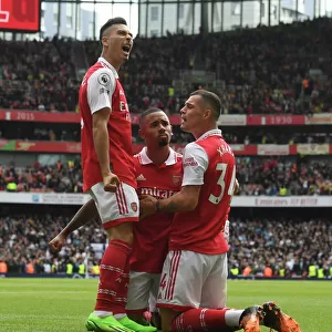 Arsenal's Jesus and Martinelli: Celebrating Glory Over Tottenham in the 2022-23 Premier League Showdown