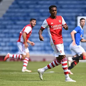 Arsenal's Joe Willock in Action against Rangers during the 2021 Pre-Season Friendly