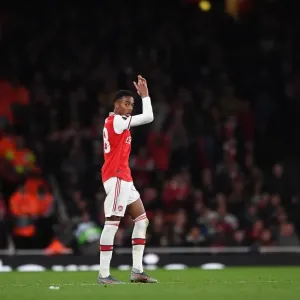 Arsenal's Joe Willock in Action against Standard Liege in Europa League Group F