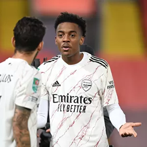 Arsenal's Joe Willock at Empty Anfield: Carabao Cup Clash Against Liverpool