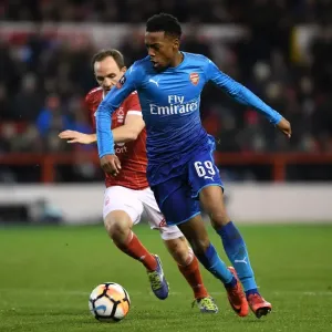Arsenal's Joe Willock Brushes Past Nottingham Forest's David Vaughan in FA Cup Clash Arsenal's Joe Willock Brushes Past Nottingham Forest's David Vaughan in FA Cup Clash