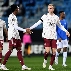Arsenal's Joe Willock and Rob Holding in Action against Molde FK in UEFA Europa League