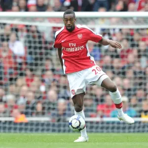 Arsenal's Johan Djourou Celebrates in 4-0 Victory Over Fulham, Barclays Premier League, Emirals Stadium Arsenal's Johan Djourou Celebrates in 4-0 Victory Over Fulham, Barclays Premier League, Emirals Stadium