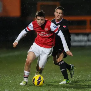 Arsenal's Jon Toral Outmaneuvers Athletico Bilbao's Jurgi Oteo in NextGen Series Match Arsenal's Jon Toral Outmaneuvers Athletico Bilbao's Jurgi Oteo in NextGen Series Match