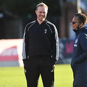 Arsenal's Jonas Eidevall and Brighton's Hope Powell Pre-Match Conference: FA Women's Cup Semi-Final