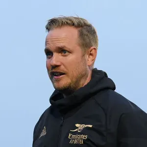 Arsenal's Jonas Eidevall after Everton FC Match: FA Women's Super League 2022-23 Arsenal's Jonas Eidevall after Everton FC Match: FA Women's Super League 2022-23