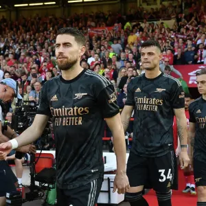 Arsenal's Jorginho Leads Team Out against Nottingham Forest in Premier League Showdown (2022-23)