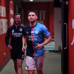 Arsenal's Jorginho Prepares for Arsenal v Brighton & Hove Albion, Premier League 2022-23