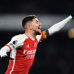 Arsenal's Jorginho Reacts During Arsenal vs. Wolverhampton Wanderers, Premier League 2023-24