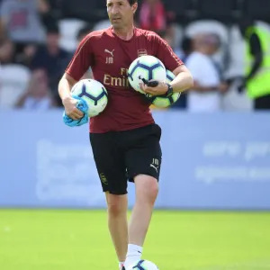 Arsenal's Julen Masach Oversees Pre-Season Training at Borehamwood