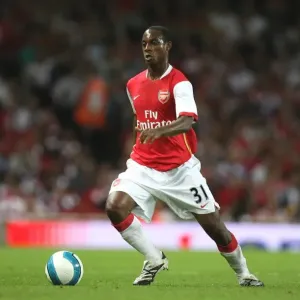 Arsenal's Justin Hoyte Celebrates in Arsenal's 3-0 Victory over Sparta Prague in the UEFA Champions League, 2007 Arsenal's Justin Hoyte Celebrates in Arsenal's 3-0 Victory over Sparta Prague in the UEFA Champions League, 2007