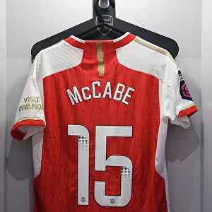 Arsenal's Katie McCabe: Focus on Her Match-Ready Shirt Before Aston Villa Clash