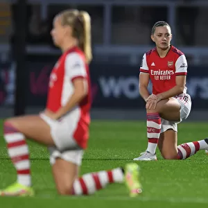 Arsenal's Katie McCabe Takes a Knee during FA Cup Semi-Final vs Brighton