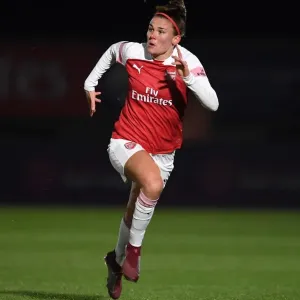Arsenal's Katrine Veje in Action during FA WSL Continental Tyres Cup Match Arsenal's Katrine Veje in Action during FA WSL Continental Tyres Cup Match