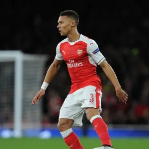 Arsenal's Kieran Gibbs in Action during the 2016-17 UEFA Champions League Match against Ludogorets at Emirates Stadium Arsenal's Kieran Gibbs in Action during the 2016-17 UEFA Champions League Match against Ludogorets at Emirates Stadium