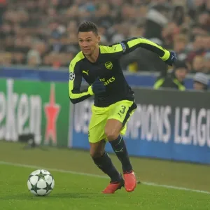 Arsenal's Kieran Gibbs in Action against FC Basel during the 2016-17 UEFA Champions League Arsenal's Kieran Gibbs in Action against FC Basel during the 2016-17 UEFA Champions League