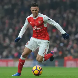 Arsenal's Kieran Gibbs in Action against Hull City (2016-17)