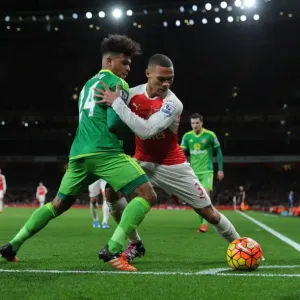 Arsenal's Kieran Gibbs Battles DeAndre Yedlin in Intense Arsenal vs Sunderland Clash