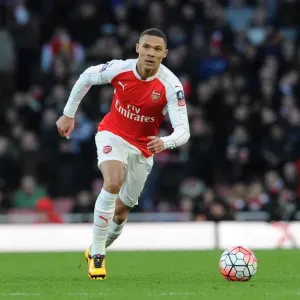 Arsenal's Kieran Gibbs Celebrates FA Cup Victory over Burnley, Emirates Stadium, January 2016