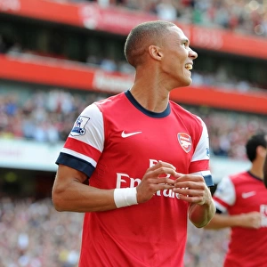 Arsenal's Kieran Gibbs Celebrates First Goal in Dominant 6-1 Victory over Southampton