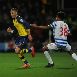Arsenal's Kieran Gibbs Outruns QPR's Darnell Furlong in Premier League Clash
